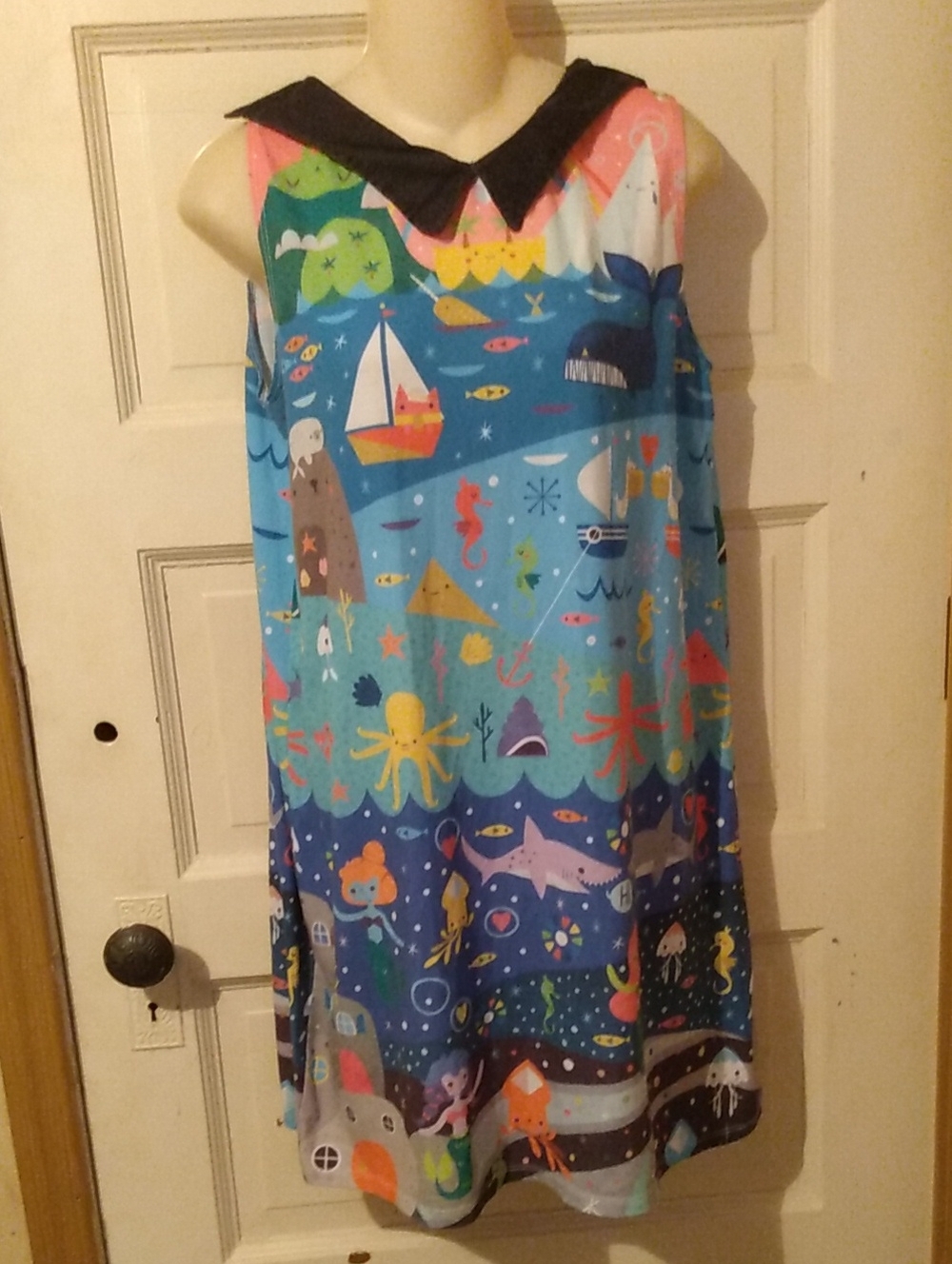 Crowded Teeth X Japanla Collab Dress Mermaid Sealife Harujuku Maximalist Shift